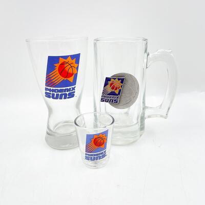 PHOENIX SUNS BEER MUGS AND SHOT GLASS