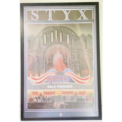 STYX â€œPARADISE THEATRE - GALA PREMIEREâ€ FRAMED POSTER