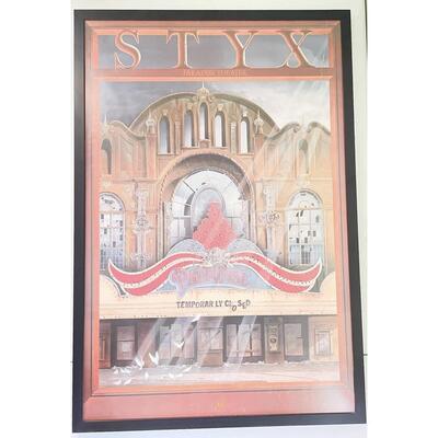 STYX â€œPARADISE THEATRE - TEMPORARILY CLOSEDâ€ FRAMED POSTER