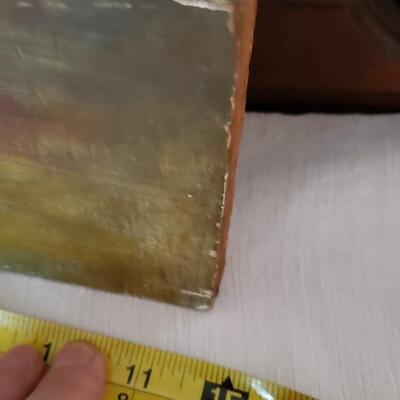 Mysterious painting with bonus painting on the other side on the board