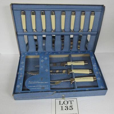 Vintage De Luxe Presentation American Star Carving Knife Set