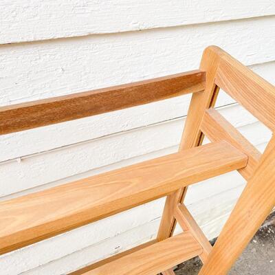 WOODEN MEDIA STORAGE SHELF