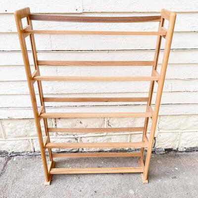 WOODEN MEDIA STORAGE SHELF