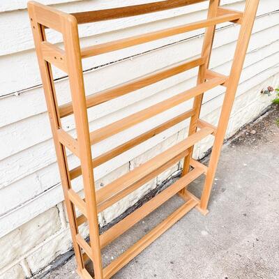 WOODEN MEDIA STORAGE SHELF