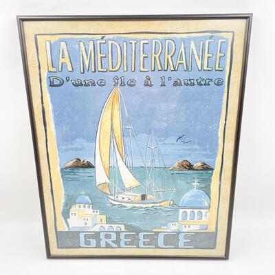 GREEK MEDITERRANEAN TRAVEL FRAMED POSTER