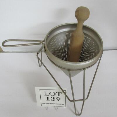 Vintage Aluminum Tomato Canning Masher Set