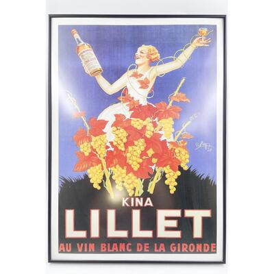 â€œKINA LILLET WINEâ€ VINTAGE-STYLE FRAMED POSTER