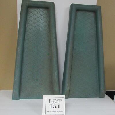 2 Long Plastic Heavy Duty Down Spout Diverter Trays