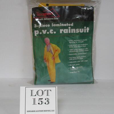 3 Piece Laminated PVC Rainsuit In Package