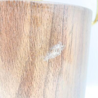 VINTAGE KRAFTWARE FAUX WOOD ICE BUCKET
