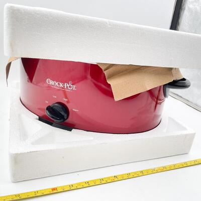 METALLIC RED 7 QT OVAL CROCK POT