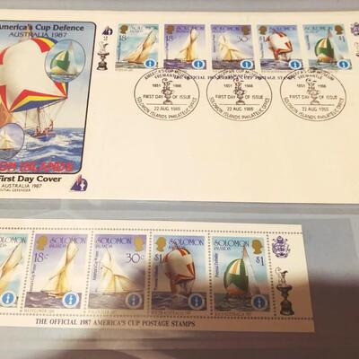 American Cup Defense FDC Stamp Book Set 1987