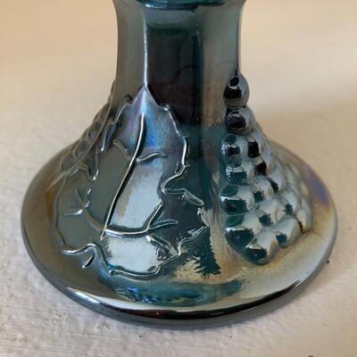 Carnival Glass Candle Holder