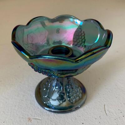 Carnival Glass Candle Holder