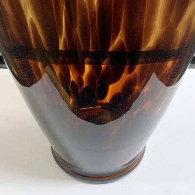 Tiger Stripe Art Glass Vase