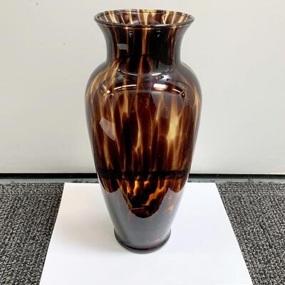 Tiger Stripe Art Glass Vase