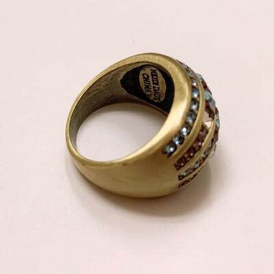 Heidi Daus Crystal Rhinestone Ring Size 7