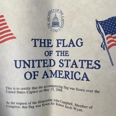 Authentic Flag Flown Over the Capital