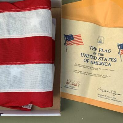 Authentic Flag Flown Over the Capital