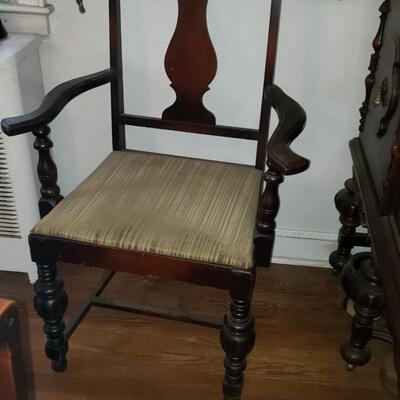Antique table with five chairs
