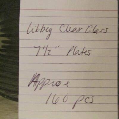 160 (Approx) Libbey Clear Glass Plates- 7 1/2