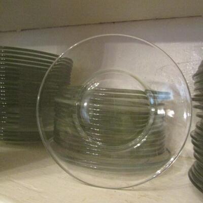 62 (Approx) Clear Glass Plates- 6 1/8