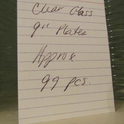 99 (Approx) Clear Glass Plates- 9
