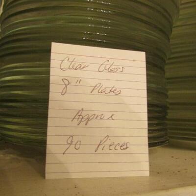 90 (Approx) Clear Glass Plates- 8