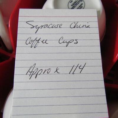 114 (Approx) Syracuse China Coffee Cups