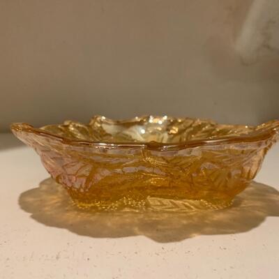 Vintage Carnival Glass Candy Bowl