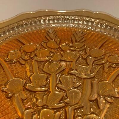 Vintage Carnival Glass Salad Plate