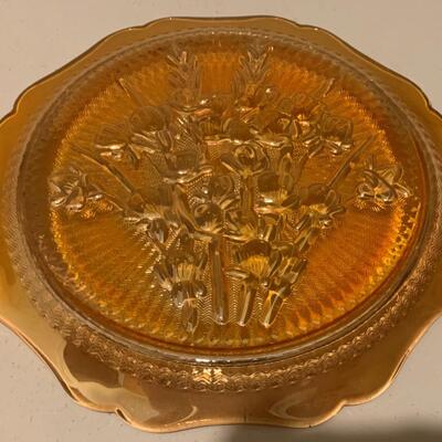 Vintage Carnival Glass Salad Plate