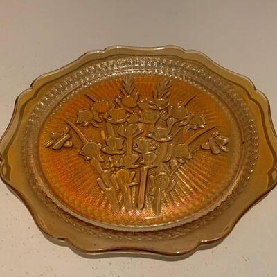 Vintage Carnival Glass Salad Plate