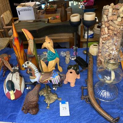 Lot 75:  Carousel horse and home decor items