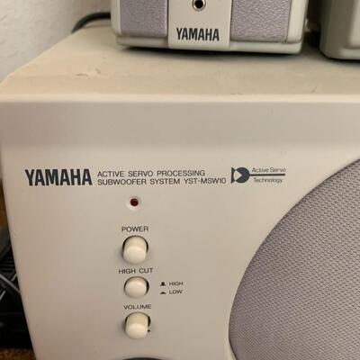 Lot 113: Dell laptop and Yamaha speakers
