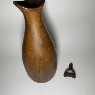 Lot 65:  Wood decanter