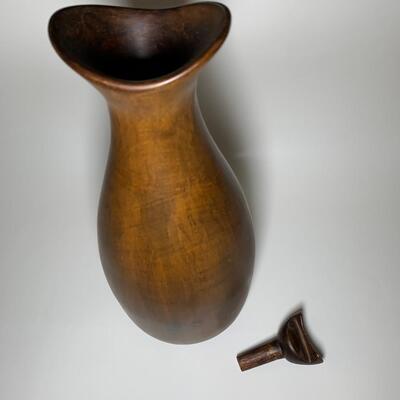 Lot 65:  Wood decanter