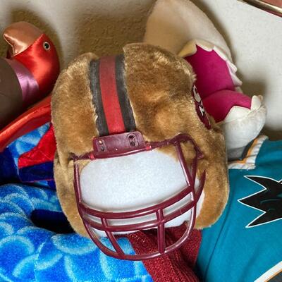 Lot 60:  Stuffed sports characters and toys