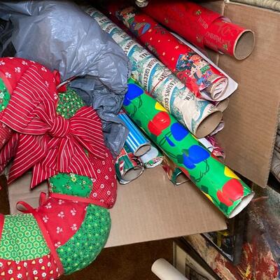 Lot 58:  Christmas and gift wrap