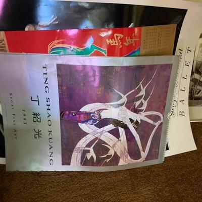 Lot 51:  Paintings and posters