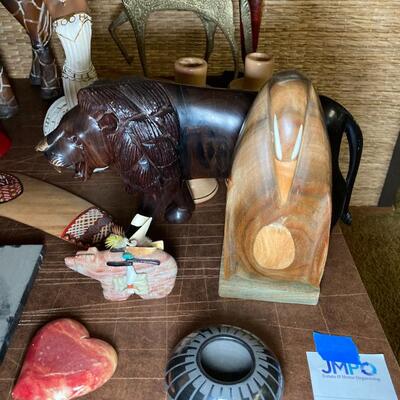 Lot 43:  Ethnic Home Decor including Mata Ortiz bowl