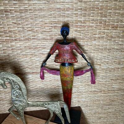 Lot 43:  Ethnic Home Decor including Mata Ortiz bowl