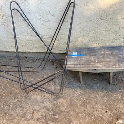 Lot 122:  Butterfly chair frames and table