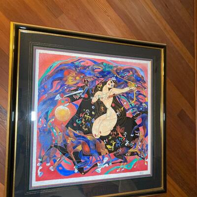 Lot 90: Jiang Tie-Feng Serigraph #2