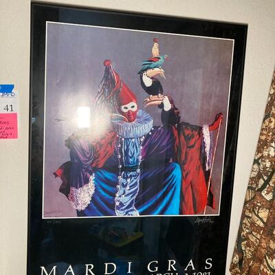 Lot 41:  Dan Poole numbered poster
