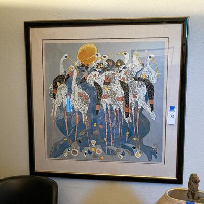 Lot 32:  Jiang Tie-Feng Serigraph #2
