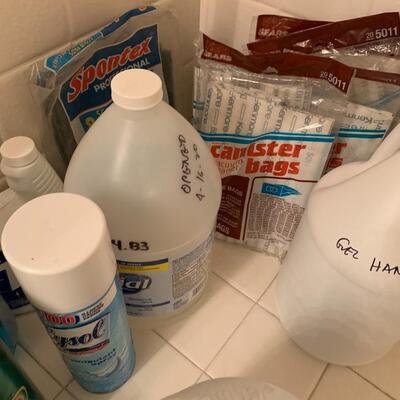 Lot 106:  Cleaning supplies and more