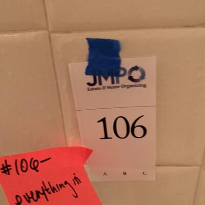 Lot 106:  Cleaning supplies and more