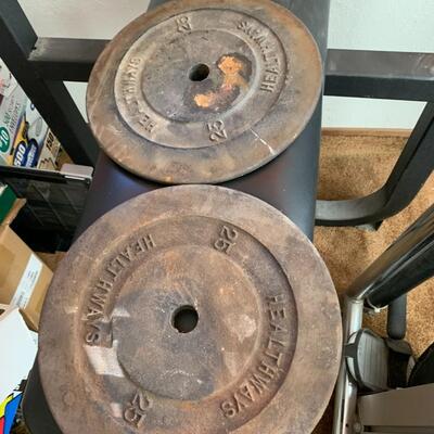 Lot 109:  Weight Bench and weights