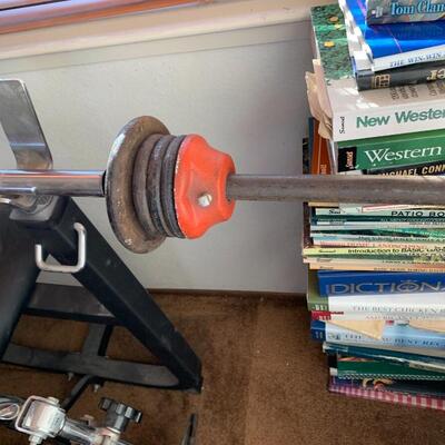 Lot 109:  Weight Bench and weights